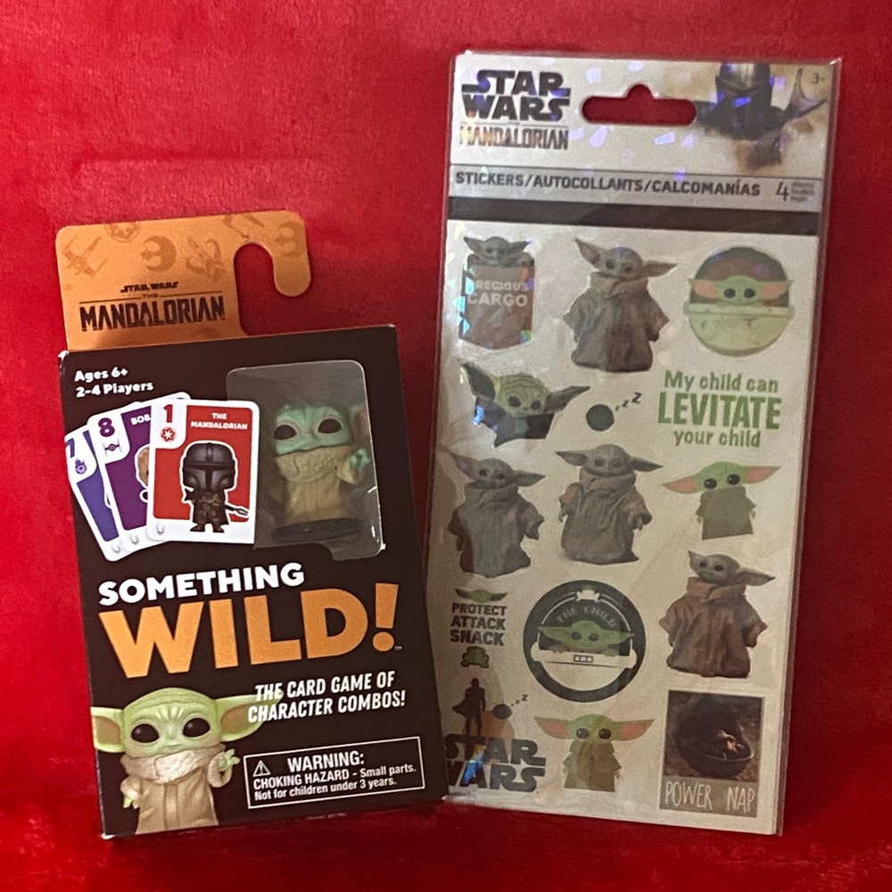 Star Wars Mandalorian Card Game and Sticker Set with Green and Black - Picture 1 of 12